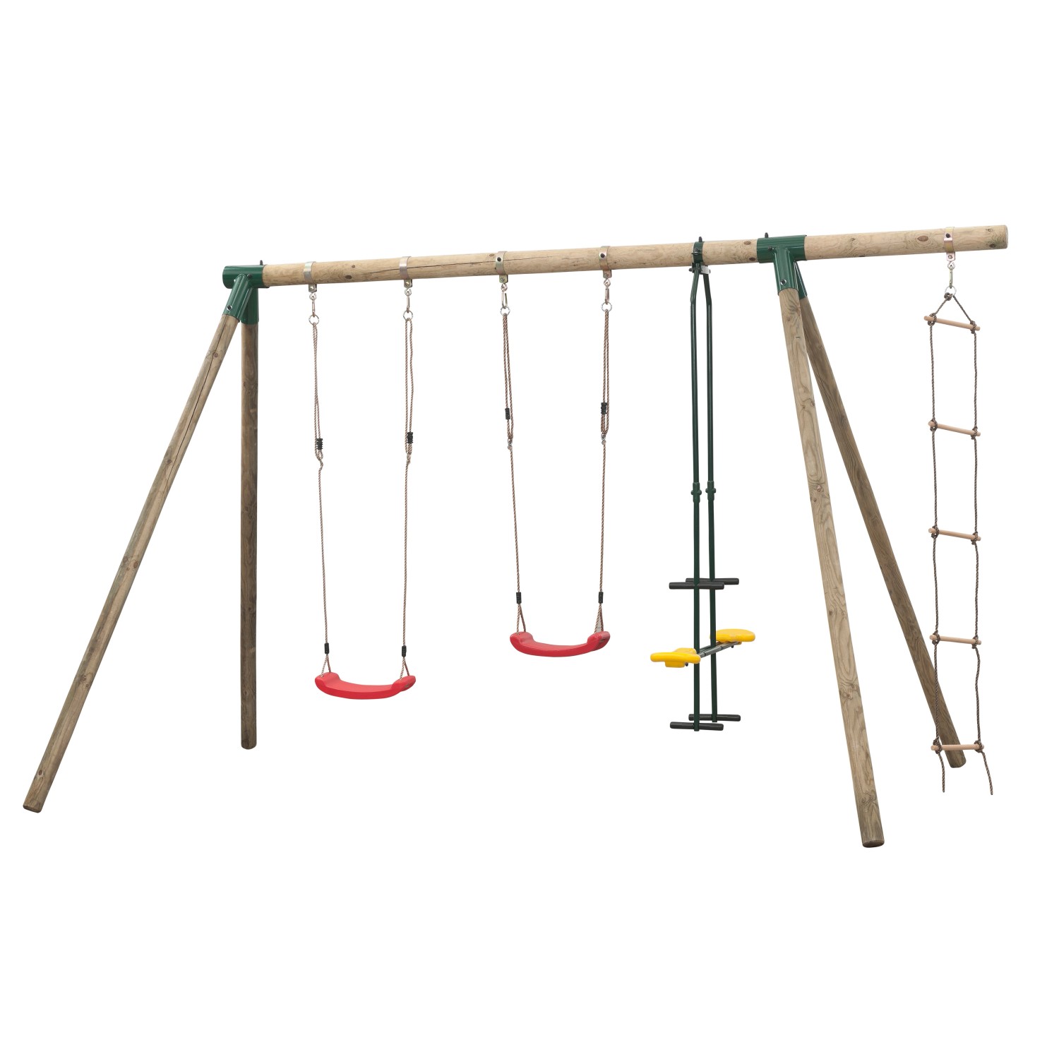 SwingKing Doppel-Schaukel Danielle mit Strickleiter günstig online kaufen