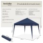 Tectake Pavillon Linosa 3 x 3 M Faltbar und Wasserabweisend 300 x 300 x 255 cm Blau_6