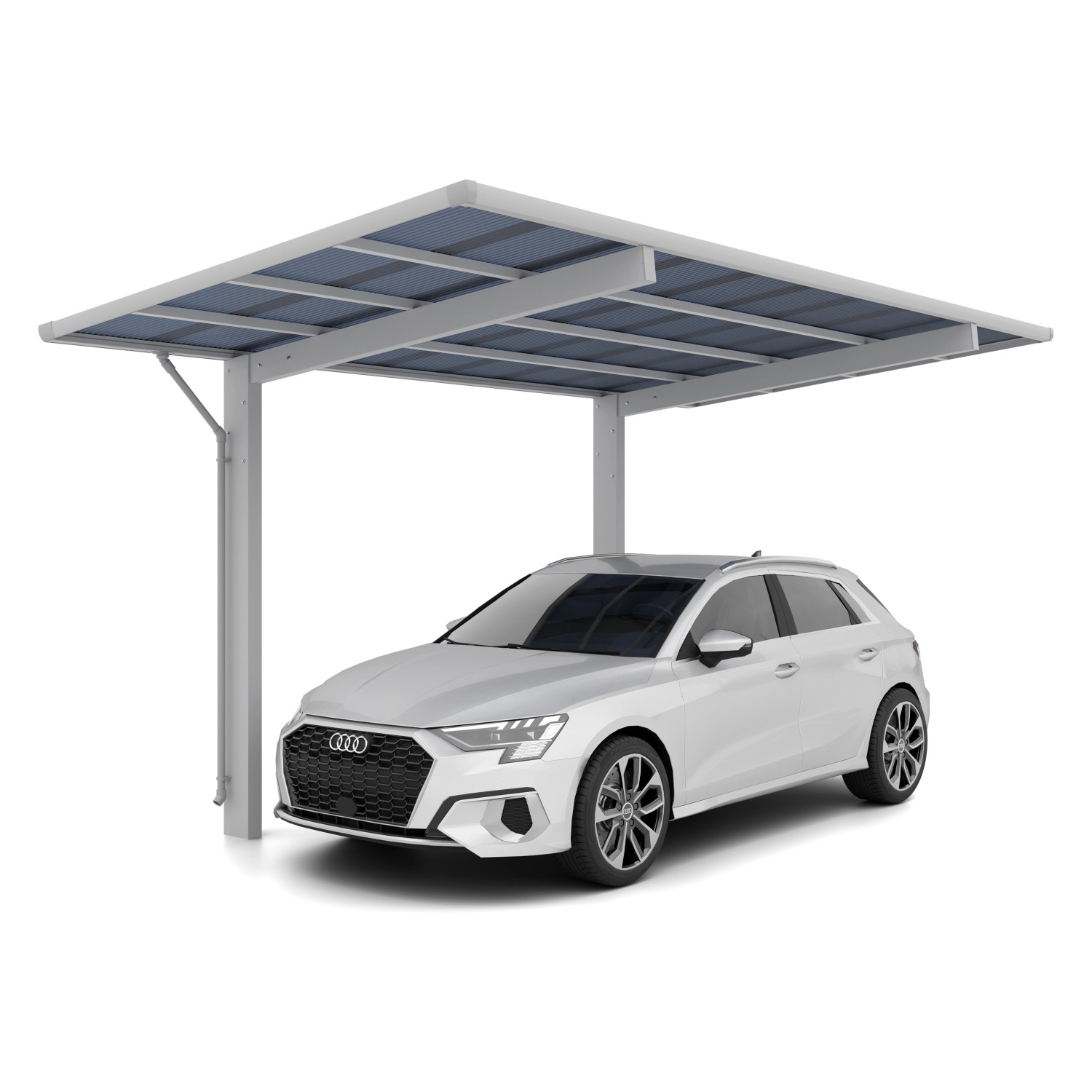 Ximax Einzelcarport Aluminium Wing 531,4 cm x 275,7 cm Silber 100 kg/qm Typ günstig online kaufen