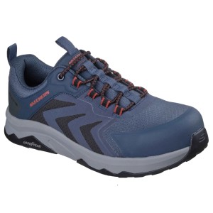 Skechers Speed-Flex Trekker S3S Sicherheitsschuh, dunkelblau, mit rutschhemmender Goodyear Sohle und metallfreier Zehenkappe.