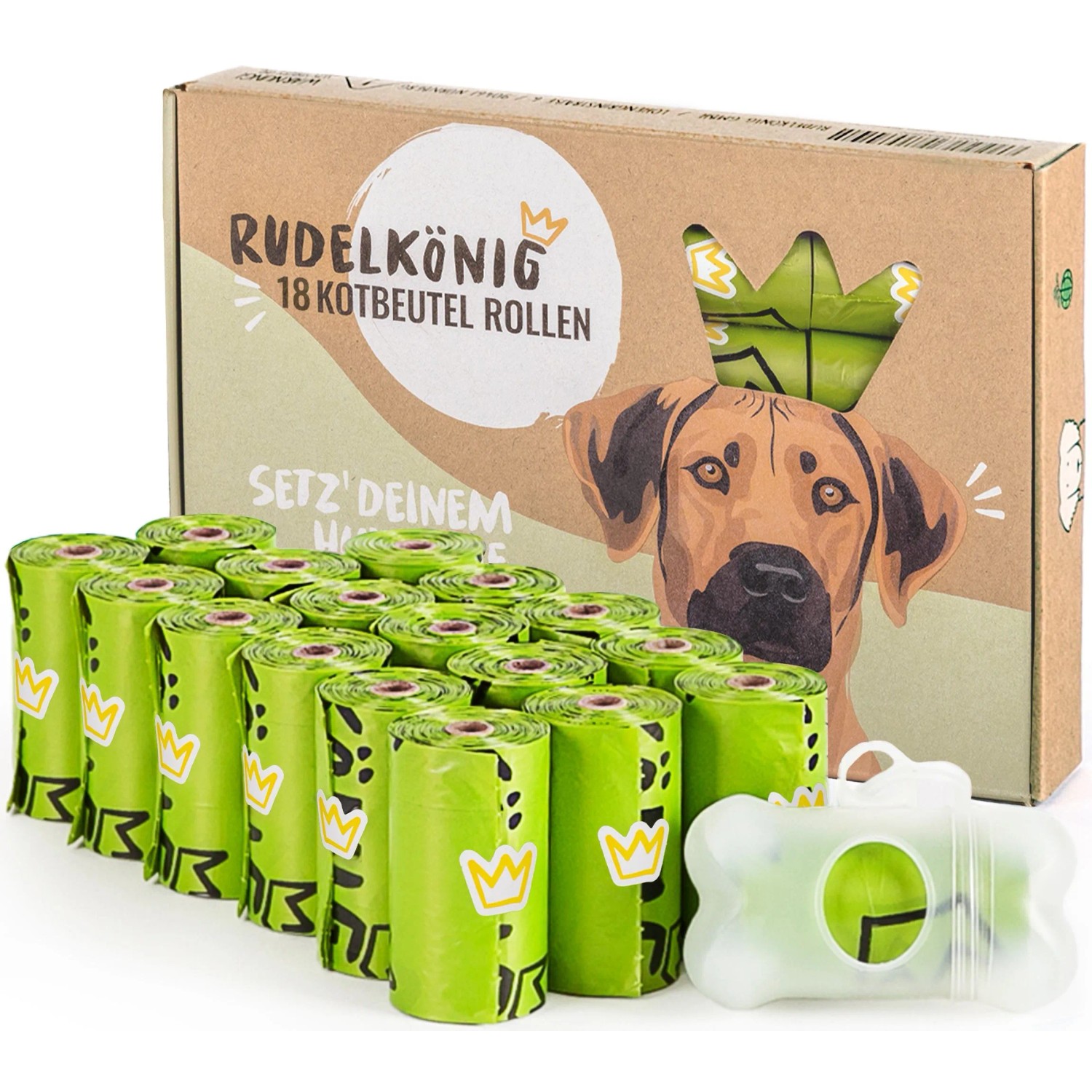 Rudelkönig Hundekotbeutel 270 Stück mit Beutelspender