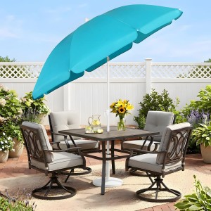 Sunula Sonnenschirm 160 cm Rund Für Balkon Garten Und Strand UV Schutz 50