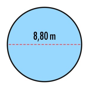 Runde Poolabdeckplane, Ø 8,80m, zur Poolabdeckung. Schutz vor Schmutz und Witterung.