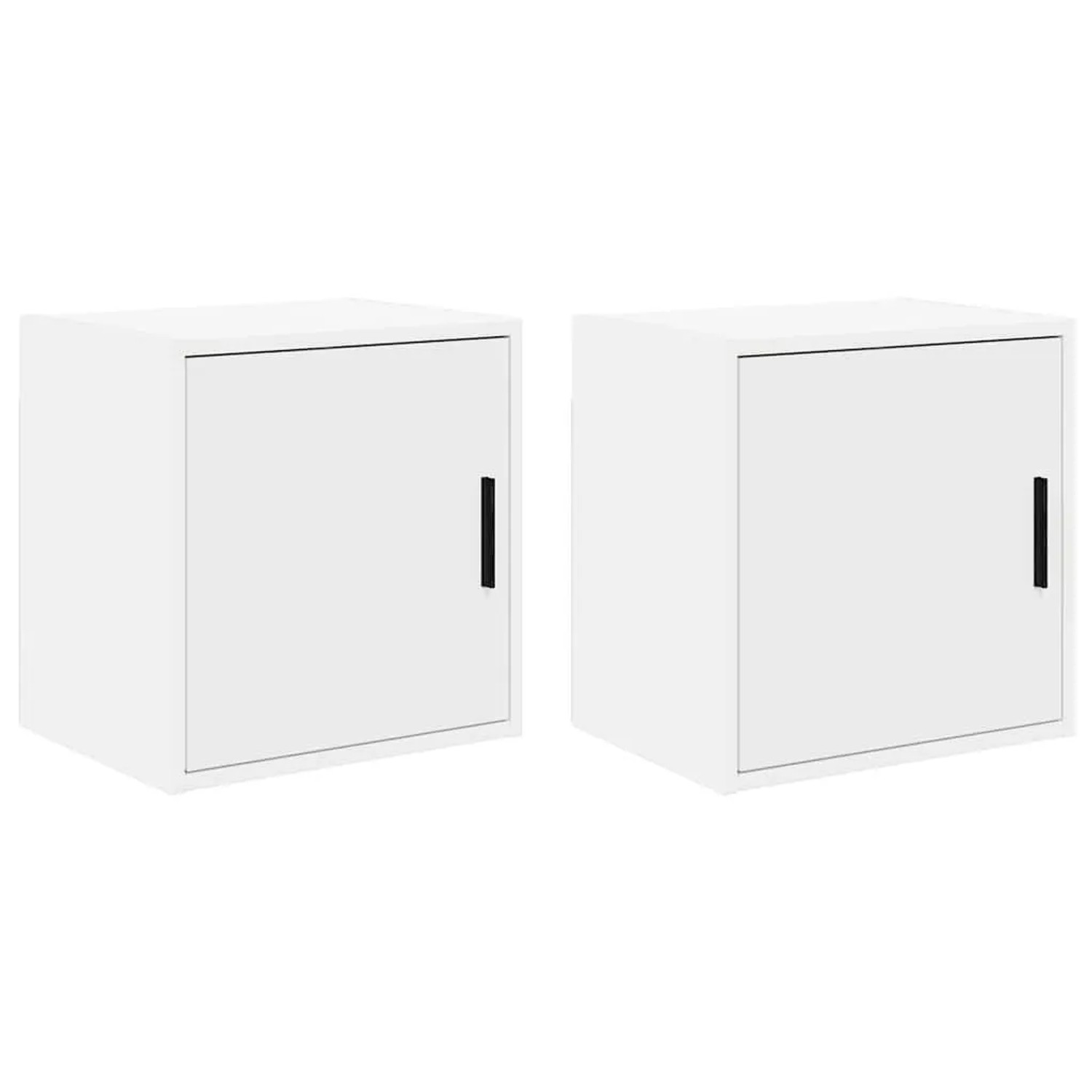 vidaXL Garagen-Wandschränke 2 Stk Weiß Holzwerkstoff 860626