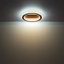 Moderne, schwarze LED-Deckenleuchte Mattia, quadratisch, 45x45 cm. Elegante Beleuchtung für Wohnräume.
