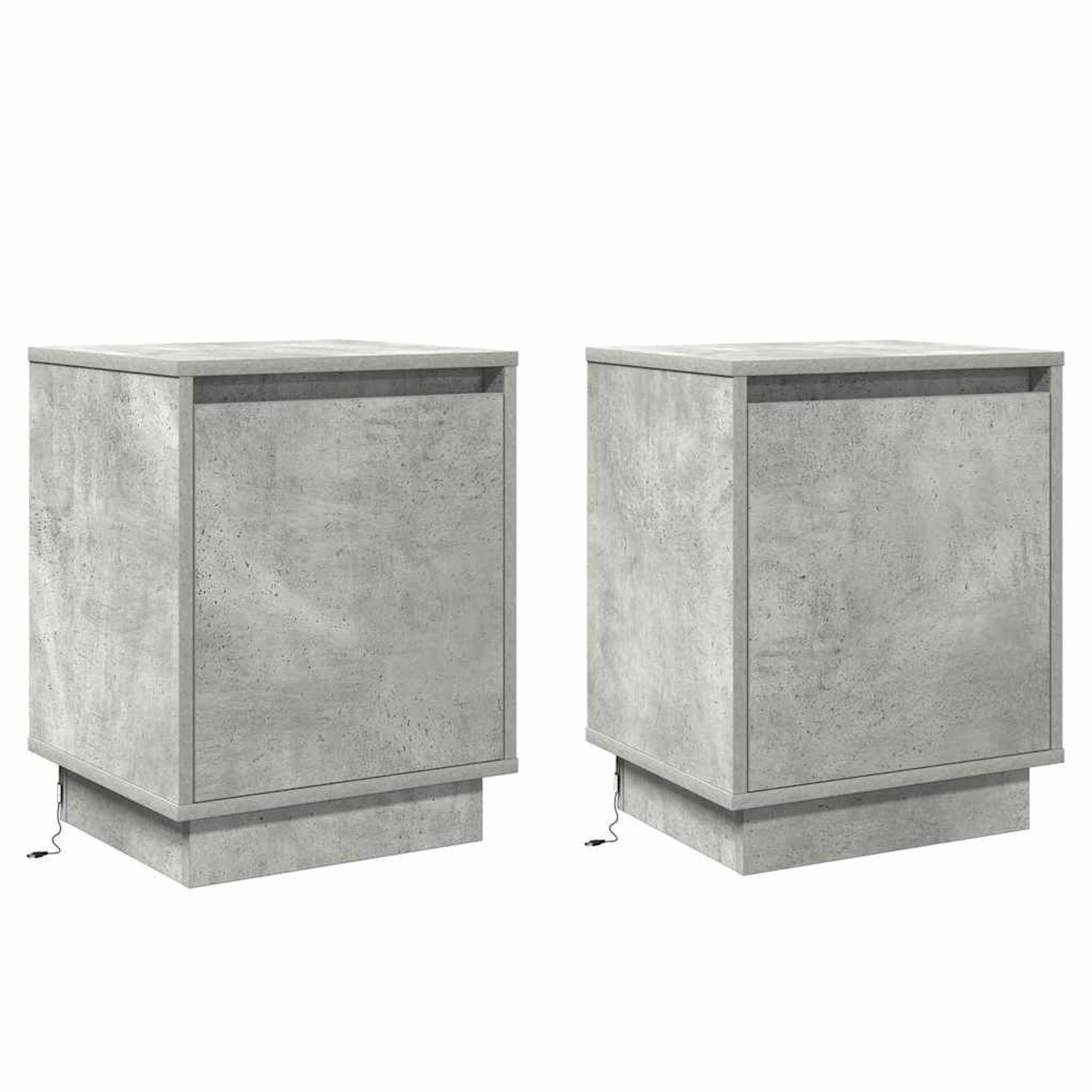 vidaXL Nachttisch mit 2 Stk Betongrau 39 x 34,5 x 50 cm Holzwerkstoff 86960 günstig online kaufen