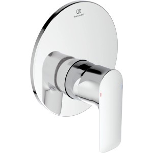 Ideal Standard Connect Air Brausearmatur Unterputz, Chrom. Wannenarmatur mit Hebel und Temperaturmarkierung.