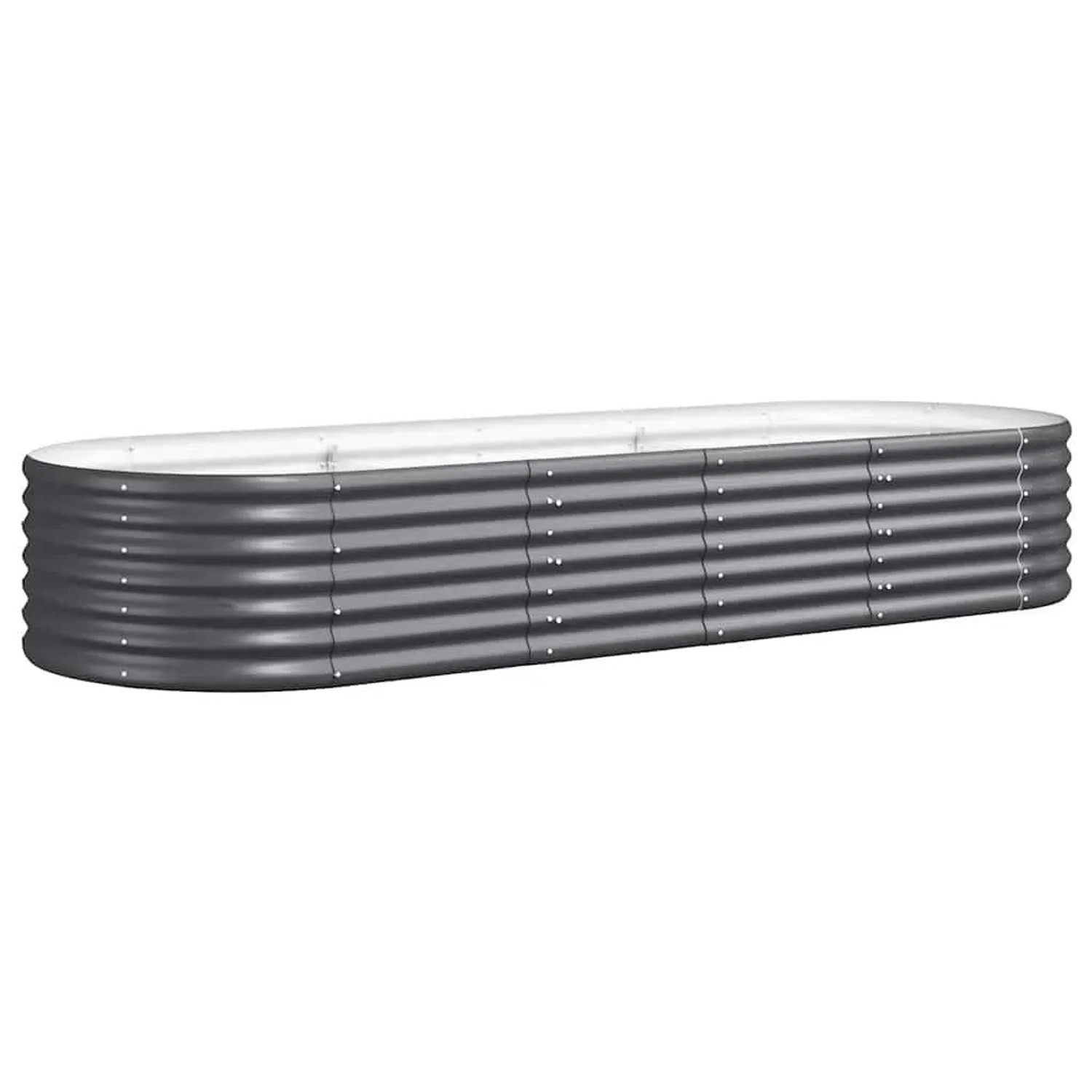 vidaXL Hochbeet Verzinkter Stahl 224x80x36 cm Anthrazit 318921