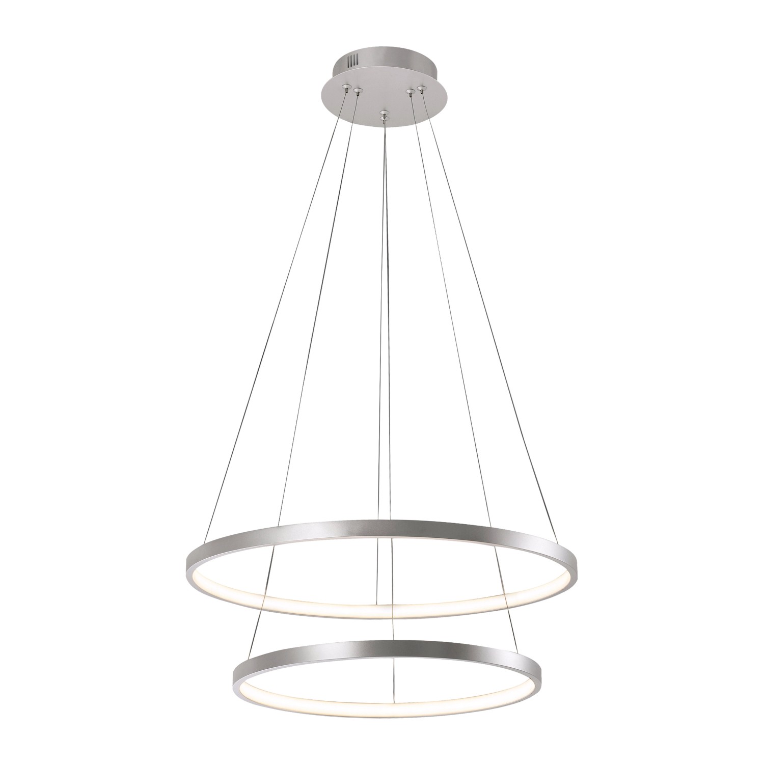 Just Light Pendelleuchte Circle Silber Ø 50 cm günstig online kaufen
