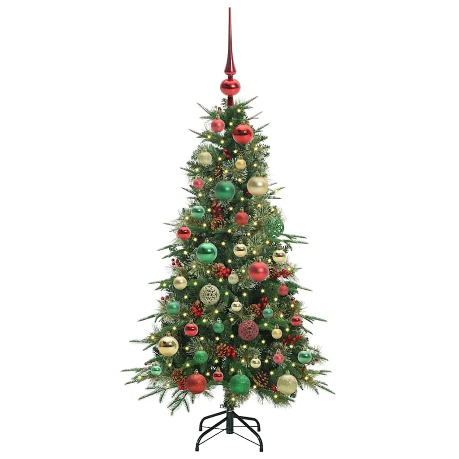vidaXL Künstlicher Klappbarer Weihnachtsbaum Grün 120 cm PE und PVC 3397401