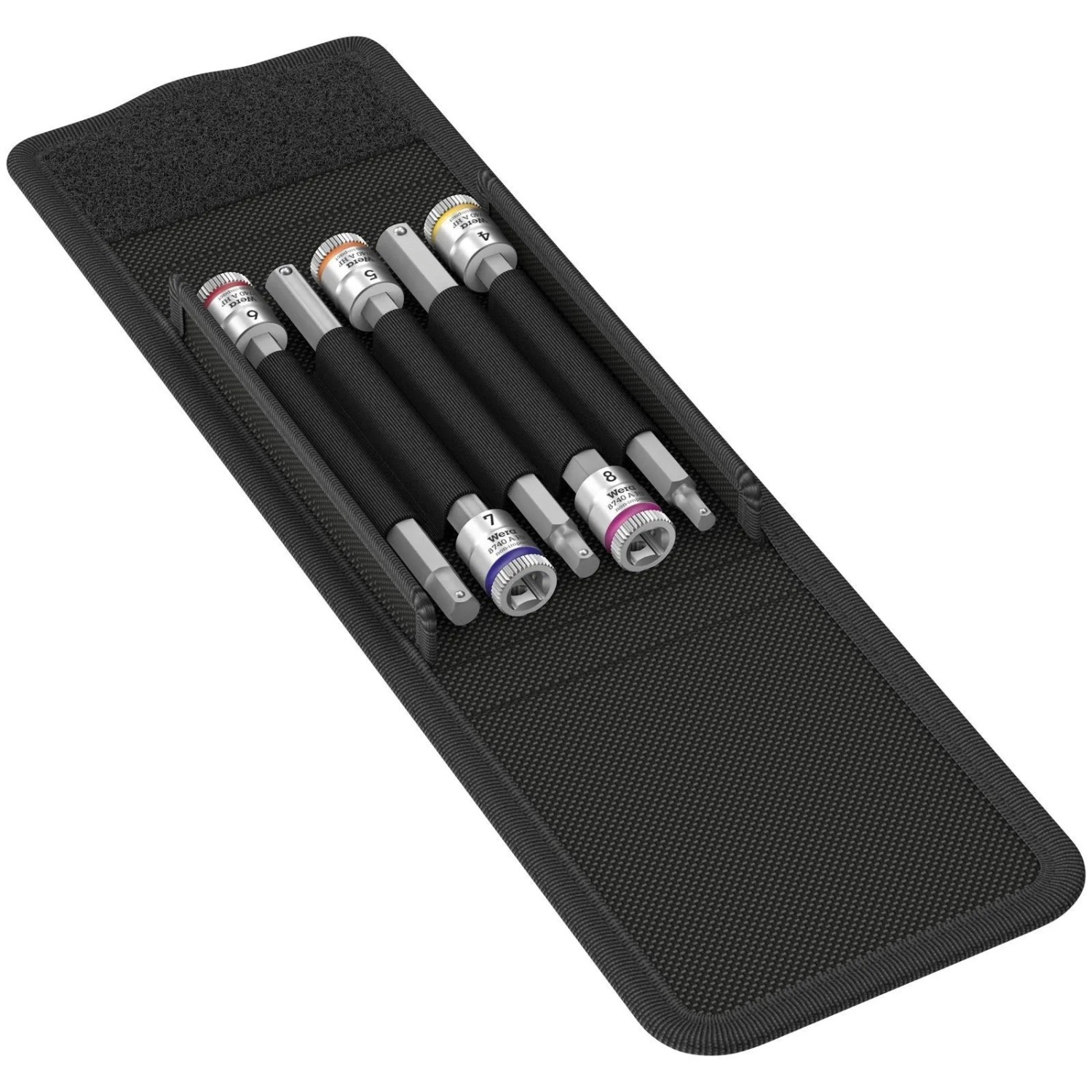 Wera 8740 Hex Plus HF Zyklop Bitnuss Satz Lang 5Tlg 1 4 Zoll Mit Haltefunktion Für Innensechskant 003345