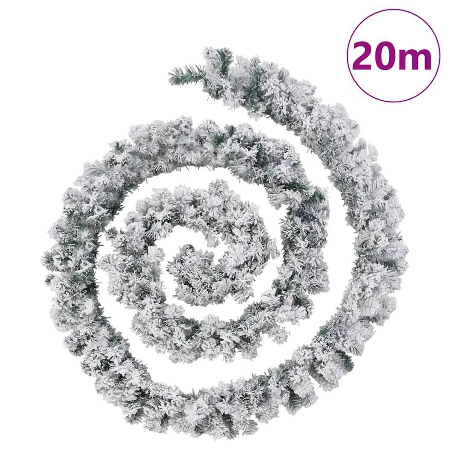 vidaXL Weihnachtsgirlande mit LED-Leuchten Grün 20 m PVC 4019671_7