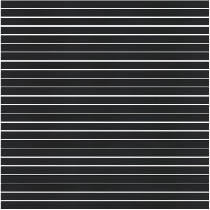 Anthrazitfarbener Osmo Alu-Fence Rhombus Sichtschutzzaun, 180x184 cm, mit horizontalen Aluminiumprofilen.