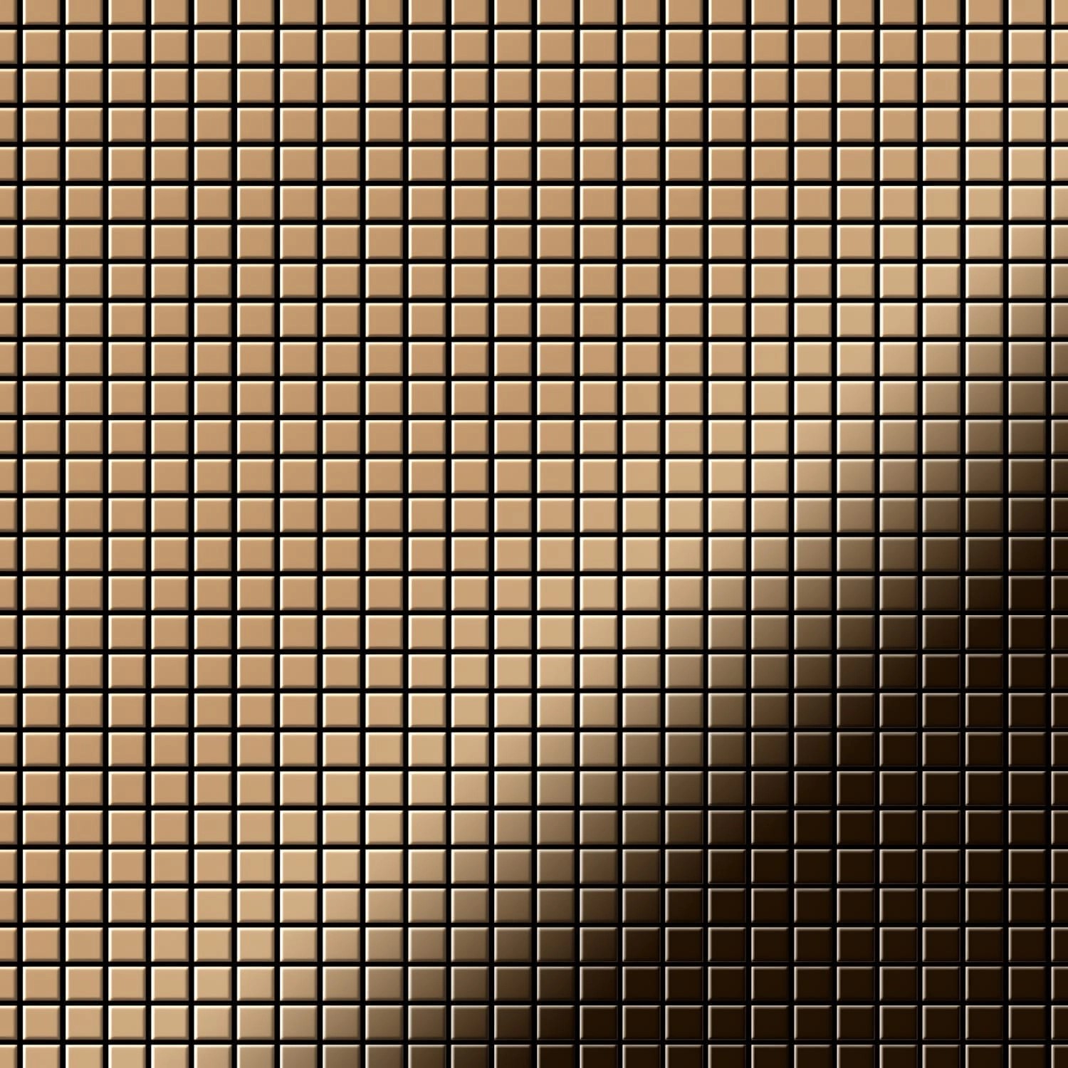 ALLOY Mosaik Fliese Massiv Metall Titan Hochglanz Kupfer 1,6mm Glomesh-ti-a günstig online kaufen