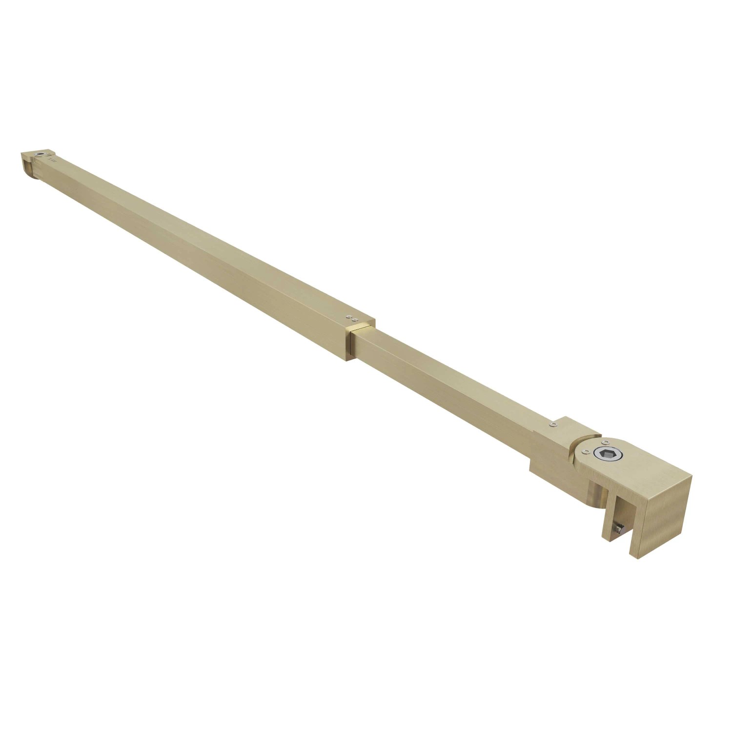 AICA 73-120cm Flexiblen Stabilisatoren Gold Glänzend Für 6-10mm Duschkabine Duschwand Walk In Glaswand