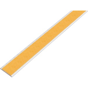 Selbstklebende, helle Alu Flachstange im Edelstahldesign, 2000 mm lang.