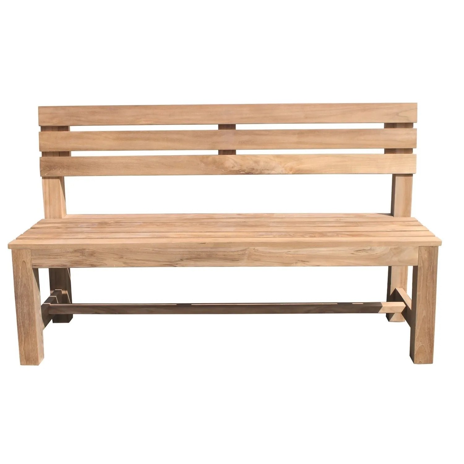 Lex Premium Massiv Teak Sitzbank Holzbank Teakbank Parkbank Gartenbank Natur 120cm