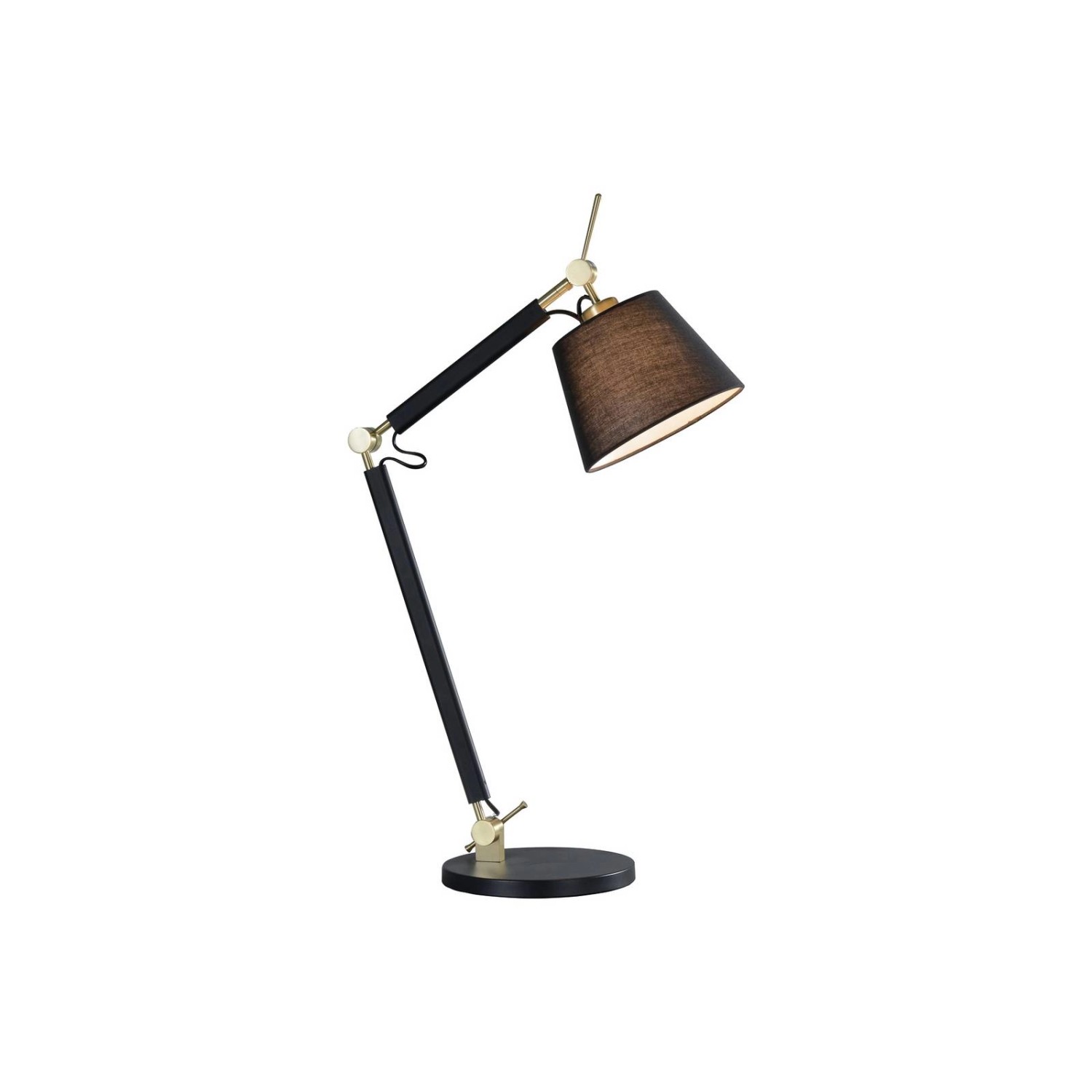Lucande Tischlampe Marvaine 10020453 in Schwarz aus Metall 1-flammig E27 Wohnzimmerleuchte
