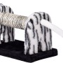 Kratzbaum Zebra: Kratzmöbel für Katzen mit Sisal-Kratzrolle und Plüsch-Elementen.