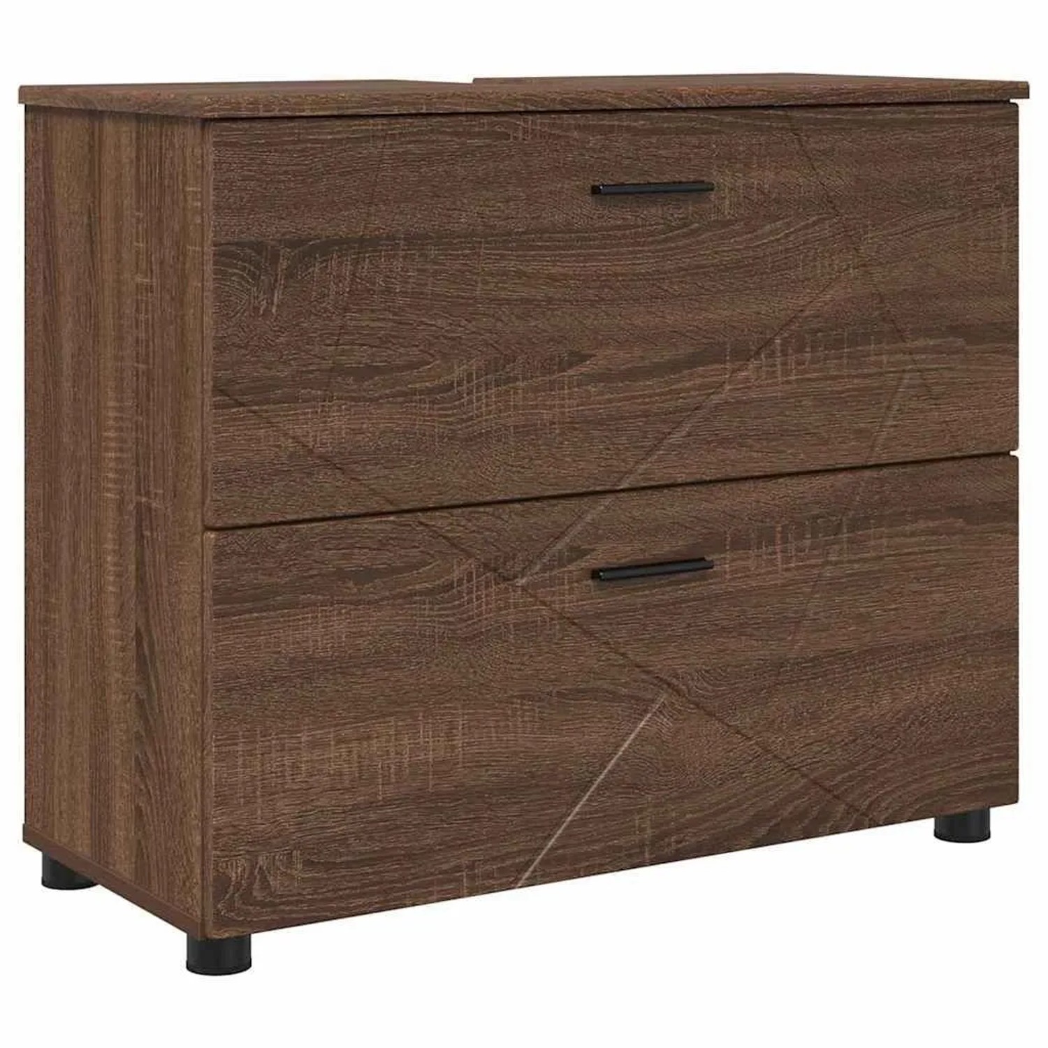 vidaXL Badezimmerschrank mit Tür Braun Eichen-Optik 76,5 x 35 x 64 cm 88330 günstig online kaufen