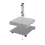Doppler Fahrgestell Vario für Granitsockel 42x42 cm, anthrazit, mit Rollen für einfachen Transport.