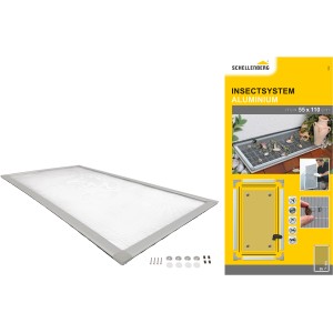 Schellenberg Lichtschachtabdeckung 55x110cm aus Aluminium mit Zubehör und Verpackung.