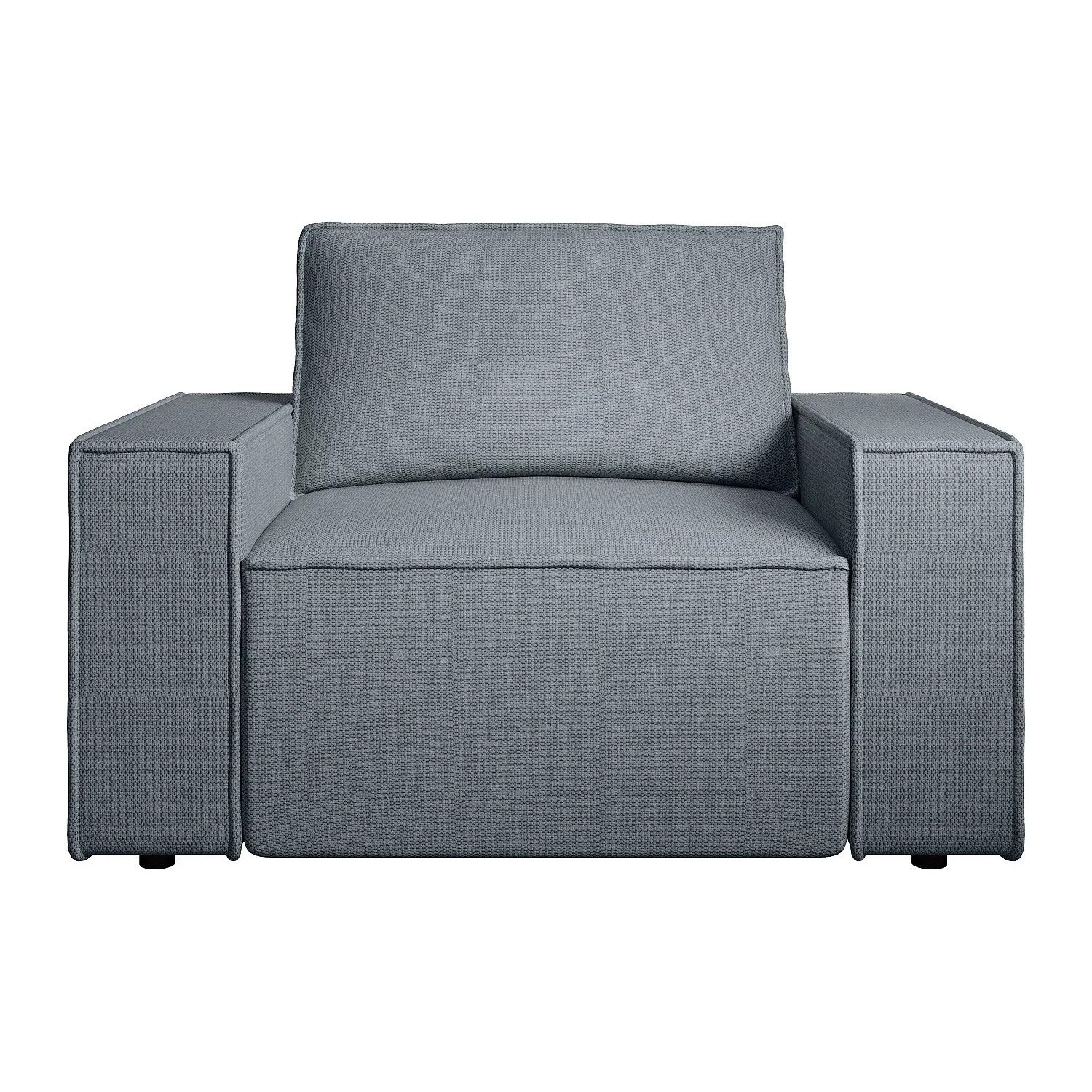 Vente-unique Sessel Mit Gerader Rückenlehne Amelia Blau 120 cm