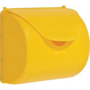 Gelber Axi Briefkasten für Spielhaus, 14x25x23 cm, Zubehör für Gartenspielgeräte.