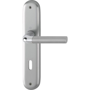 Hoppe Türbeschlag Bremen, verchromt/Alu Stahl matt, für Innentüren.