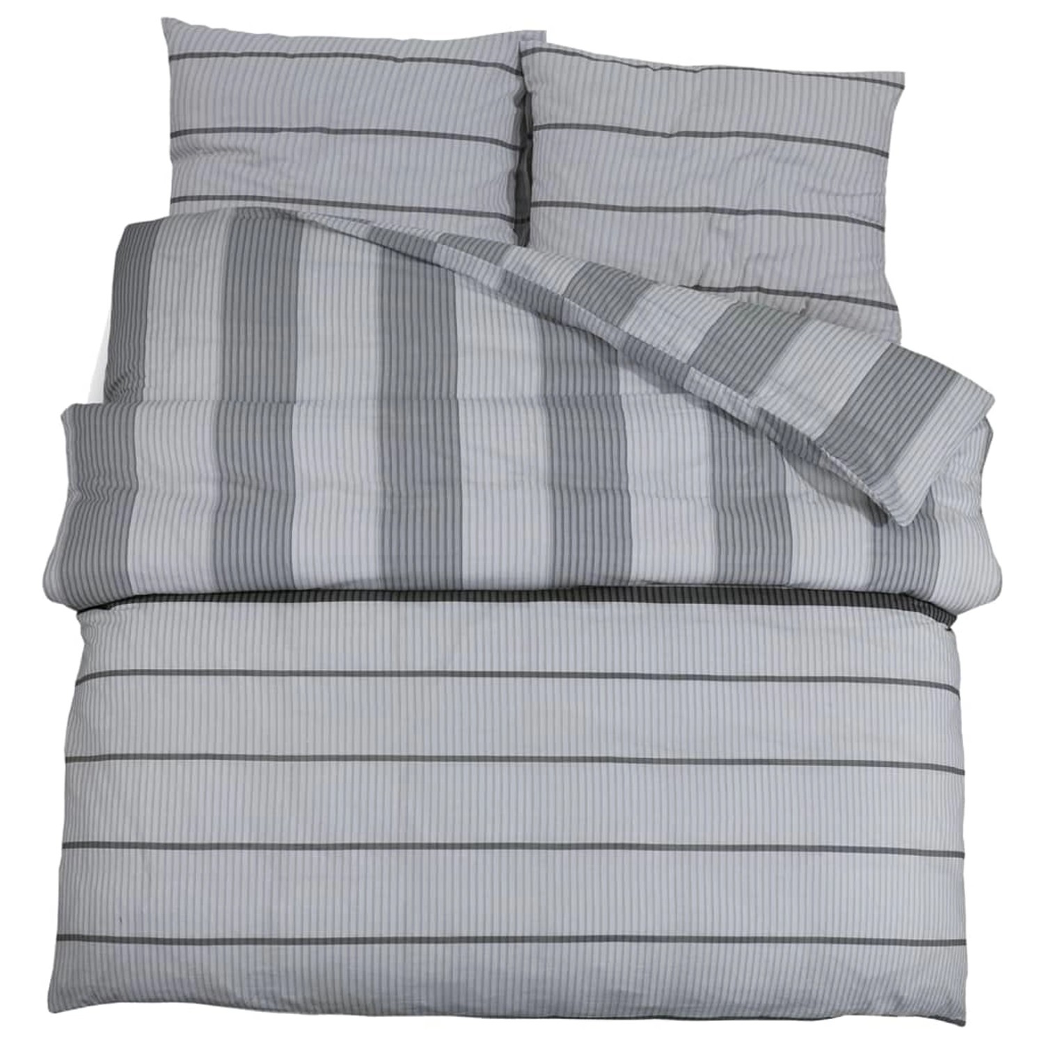 vidaXL Bettwäsche-Set Grau 140x200 cm Baumwolle 136435 günstig online kaufen