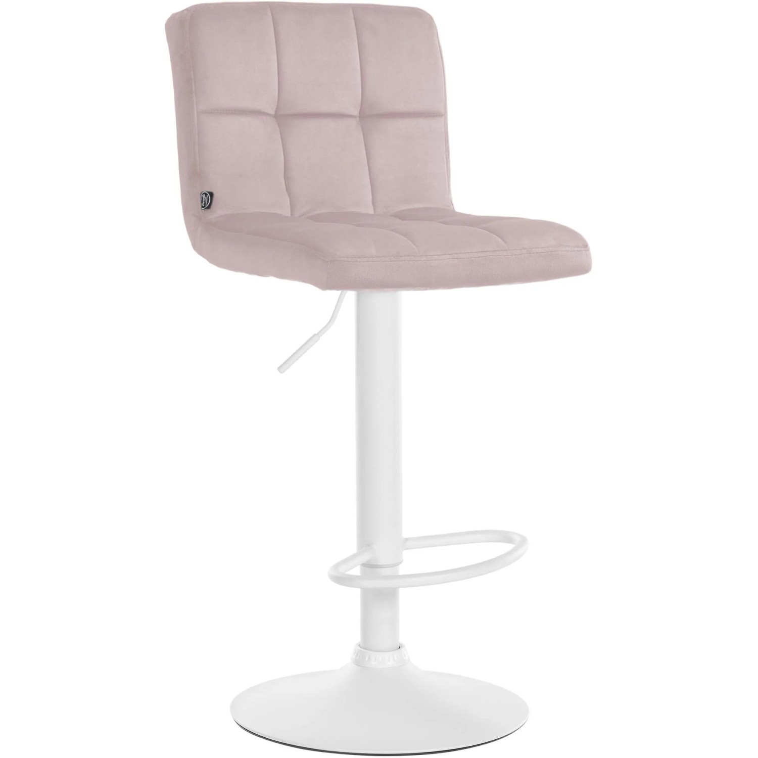 CLP Barhocker Peru Samt Rosa/Weiß