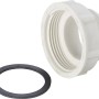 Weißes Reduzierstück 47,8 mm auf 41,9 mm mit Dichtung für Siphonanschlüsse.