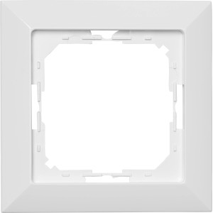 Abdeckrahmen Jule 1-fach in Reinweiß für Schalter und Steckdosen.