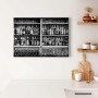 Schwarz-weißes Leinwandbild mit Bar-Motiv für Wanddekoration im Industrial Style.