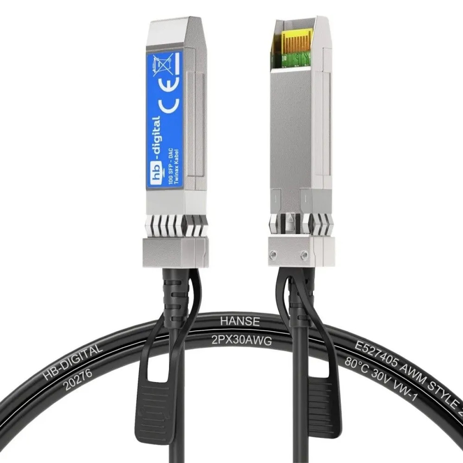 hb-digital DAC Kabel 1,5m SFP+ 10G Passives Twinax Kupferkabel