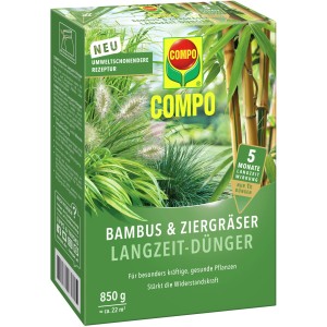 Compo Bambus und Ziergräser Langzeit-Dünger, 850g Packung für gesundes Wachstum.