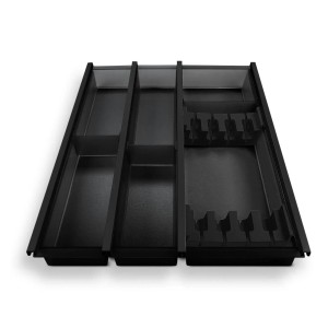 SOTECH Besteckeinsatz Cuisio, anthrazit, mit Messerblock für 450mm breite Schubladen.