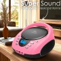 Cyberlux CL-720 CD-Player Tragbar CD/MP3/USB Radio Pink_7