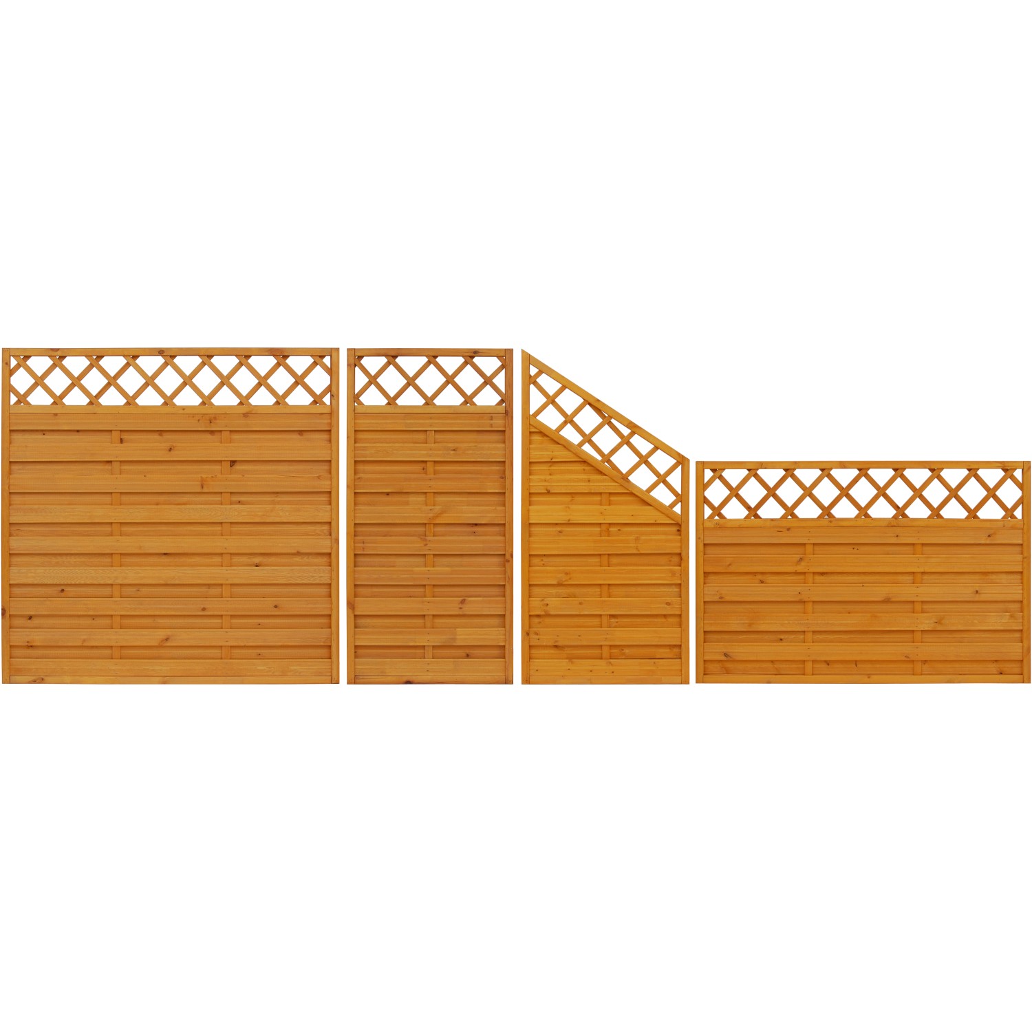 Andrewex SichtschutzzaunElement Country Pinienfarben lasiert 120 x 180