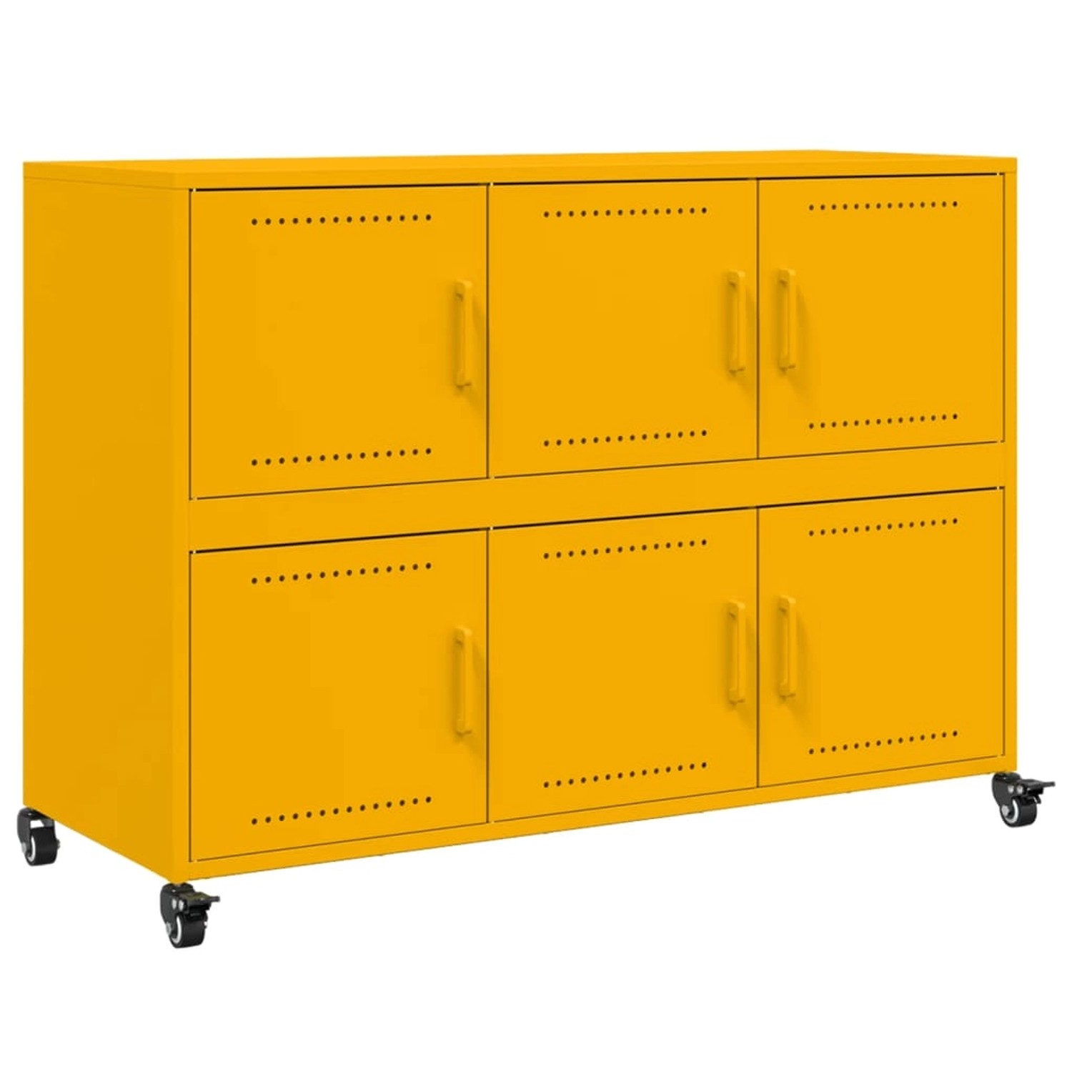 vidaXL Sideboard Senfgelb 100,5x39x72 cm Stahl 846743 günstig online kaufen
