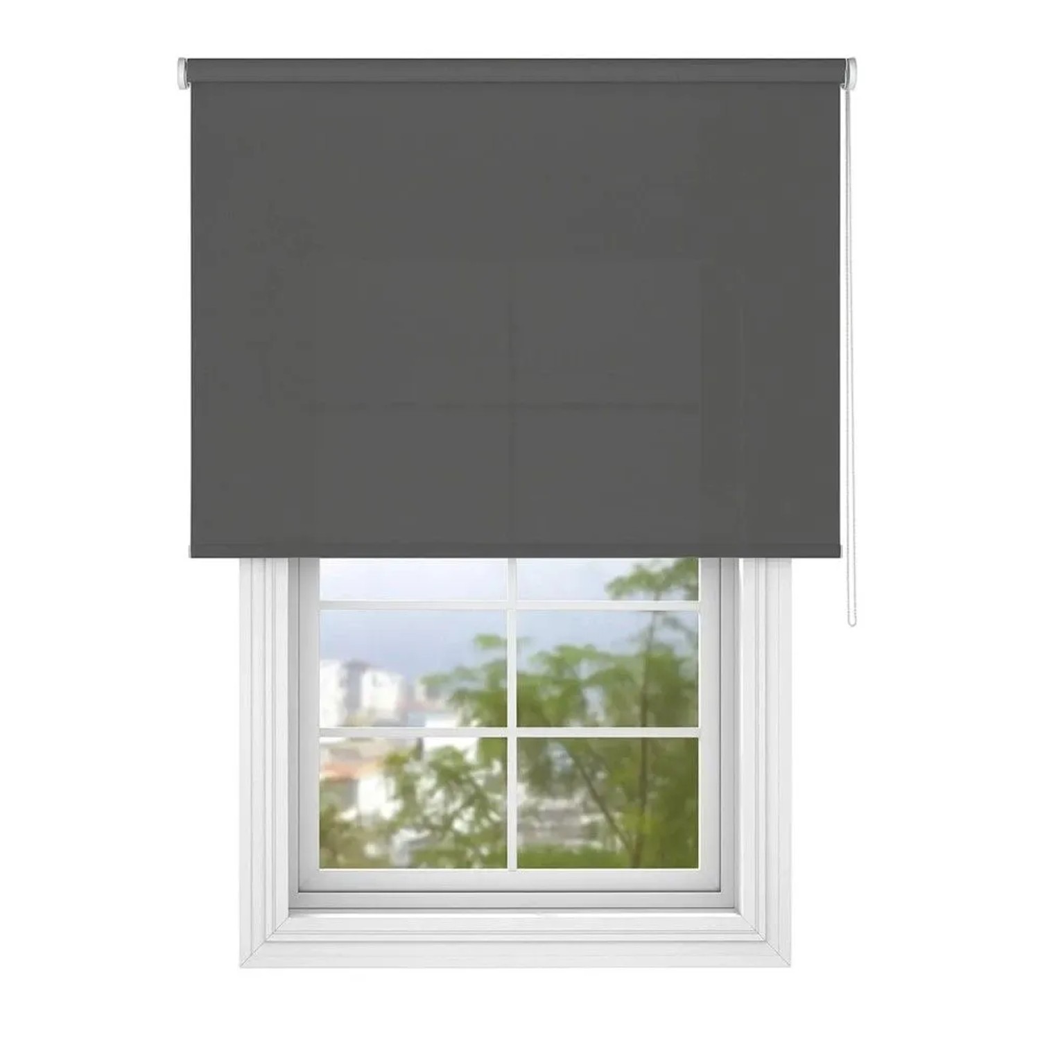 Deco-Raum Tageslicht-Rollo Bohren Basic GL 75 cm x 210 cm Dunkelgrau