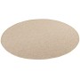 Runder, brauner Snapstyle Bentzon Natur Flachgewebe Teppich, 100cm Durchmesser.