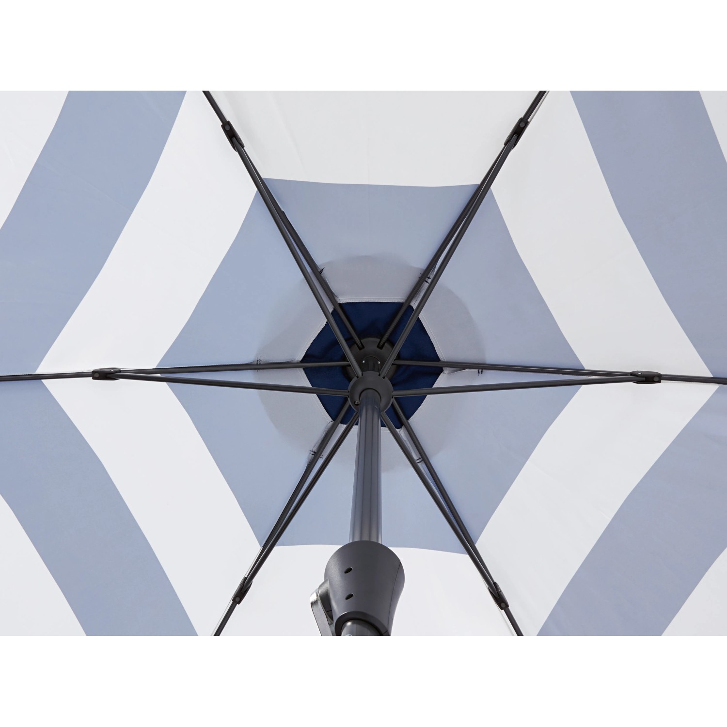 Blissun Rechteckiger Terrassenschirm Marineblau – Mit Kurbel & Kippfunktion, 98% UV-Schutz, Für Bis Zu 70 M² Schatten
