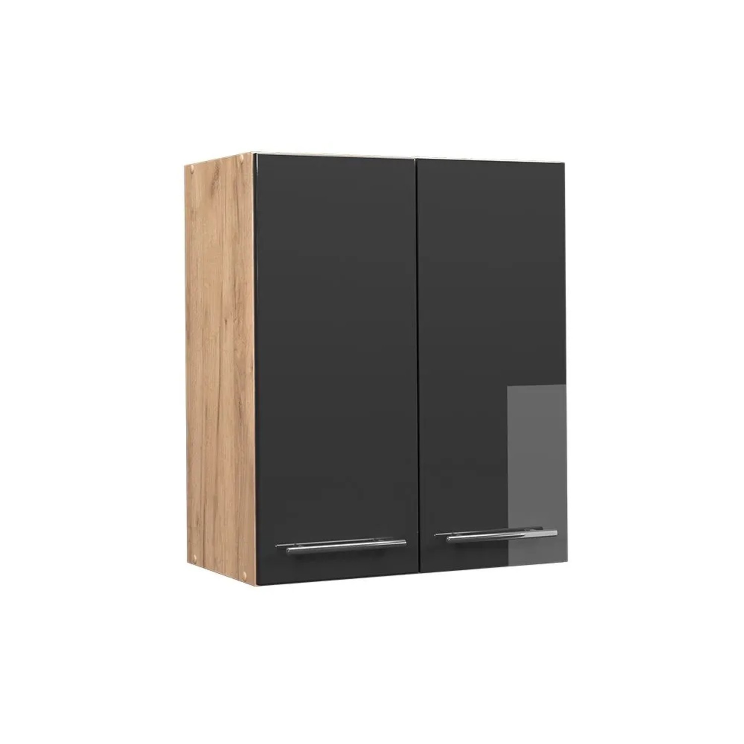 Vicco Hängeschrank Fame-Line Anthrazit Hochglanz Goldkraft Eiche 60 cm
