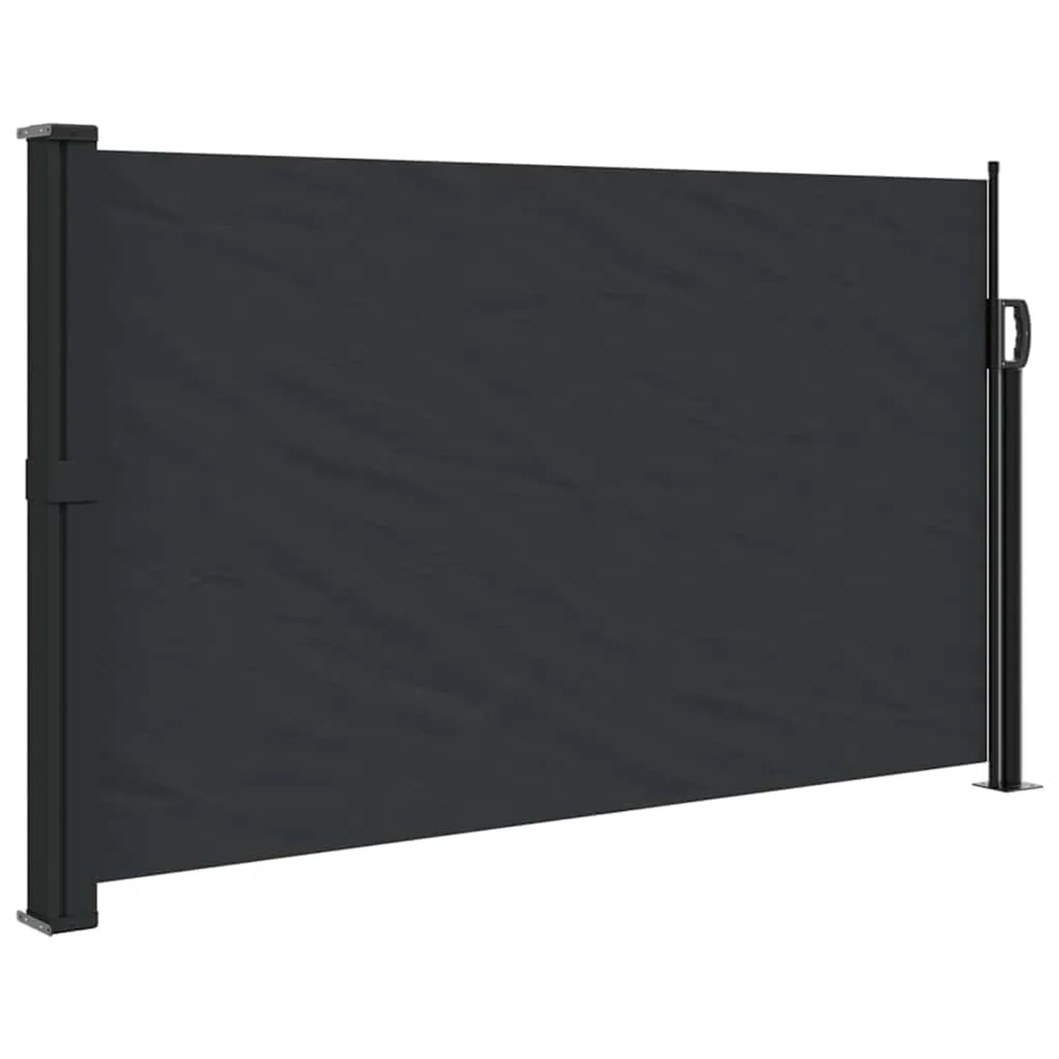 furnicato Seitenmarkise Ausziehbar Schwarz 120x500 cm günstig online kaufen