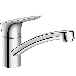 Hansgrohe Logis Küchenarmatur, 120mm, Chrom, Einhebelmischer mit schwenkbarem Auslauf.