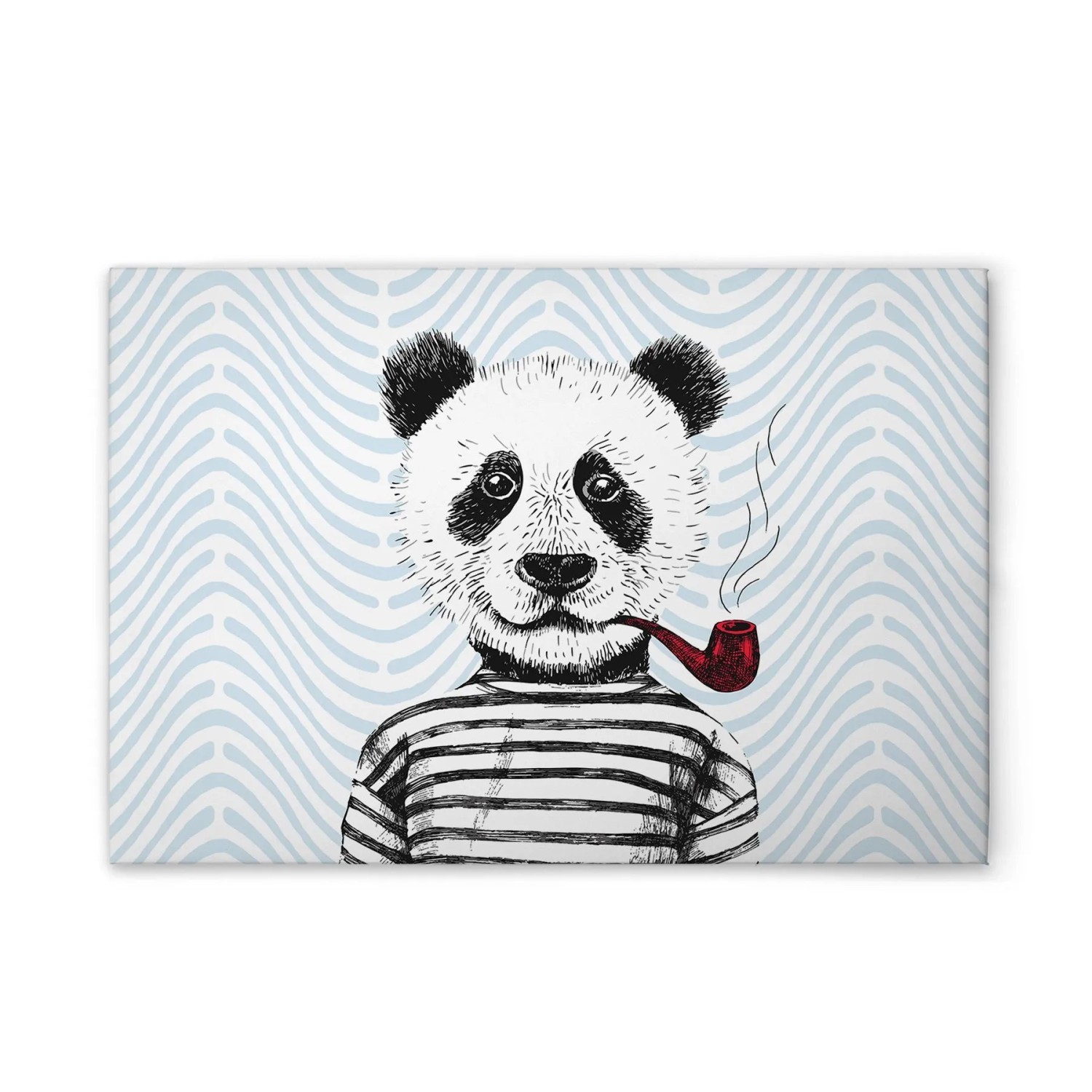 Tadessi Leinwandbild - M1-No.51044 - Retro Panda Bunt - 90 x 60 cm - Hochformat