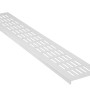 Weißes Alu Lüftungsgitter, 480x80mm, für Küchenarbeitsplatten und Heizungsverkleidungen.