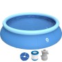 Blauer Avenli Aufstellpool (360x76 cm) mit Filterpumpe und Zubehör.