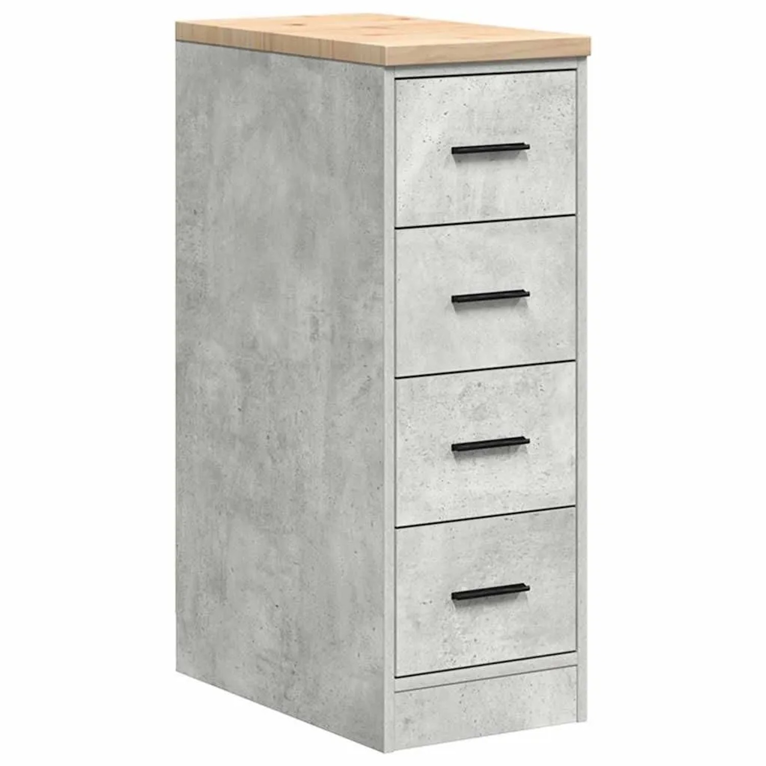 vidaXL Garagen-Aufbewahrungsschrank Betongrau Massivholz Kiefer 860583